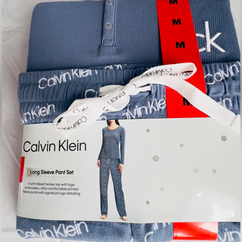 Calvin Klein Gray Long Sleeve Lounge Set